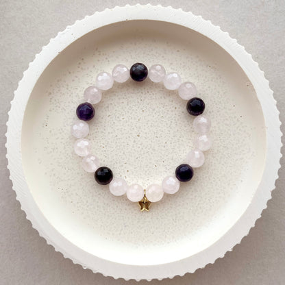 Rose Quartz & Amethyst Bracelet